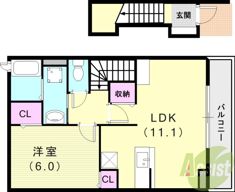 2階の間取り図