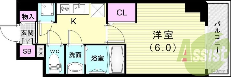 6階の間取り図