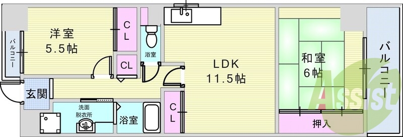 ご家族が多くても広々で安心です
