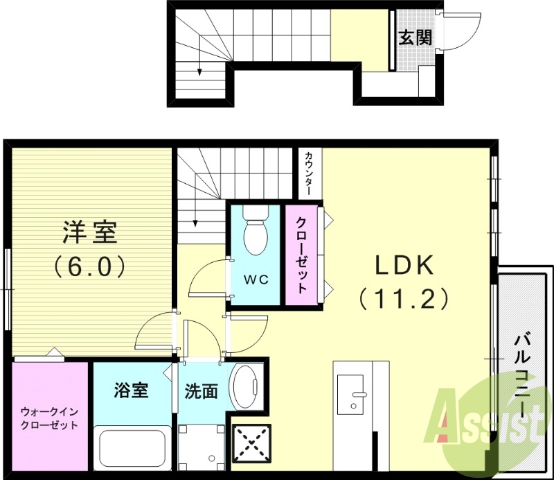 2階の間取り図