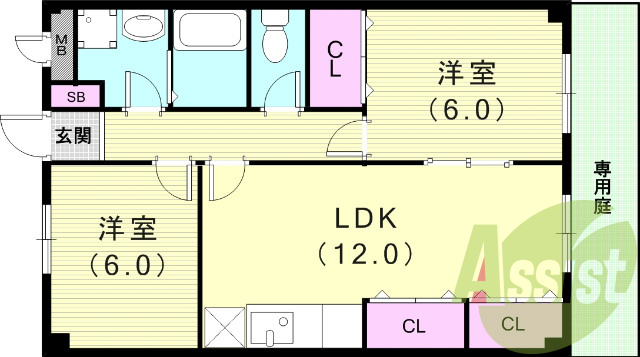 1階の間取り図