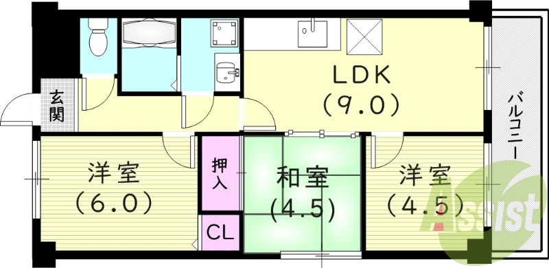 1階の間取り図