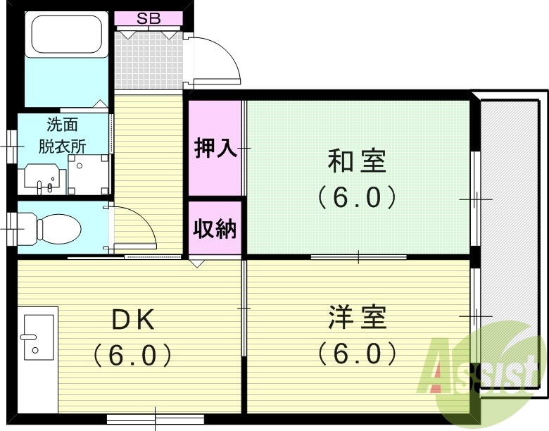 1階の間取り図