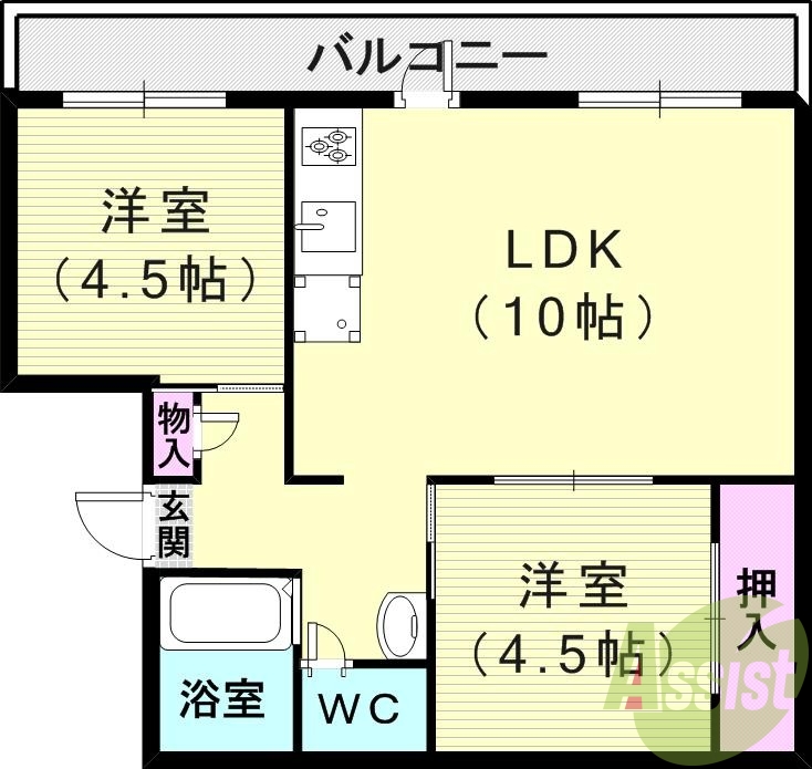 4階の間取り図
