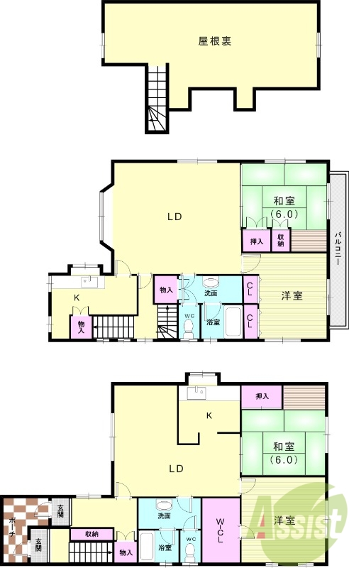 4LDK(183.34平米)モニター付きインターフォン