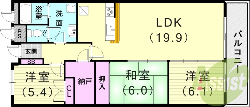 3LDK（84.24平米）システムキッチン