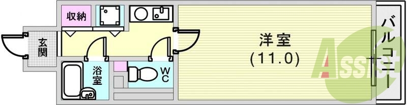洋室が広いのでレイアウトが自由ですね。