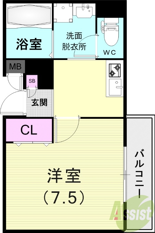 2階の間取り図