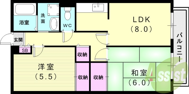 1階の間取り図