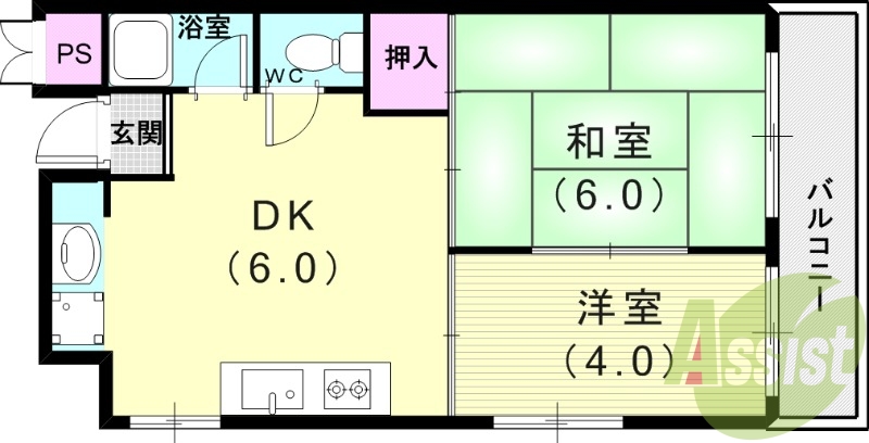 2階の間取り図