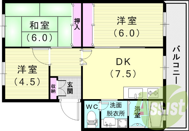 2階の間取り図