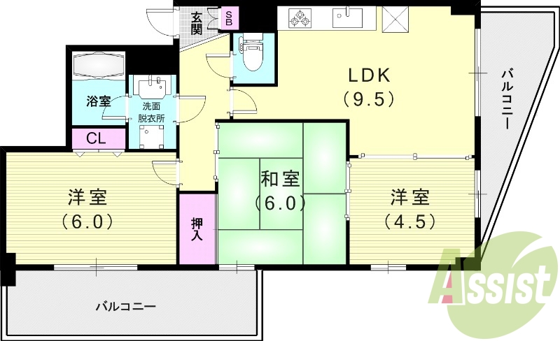 2階の間取り図