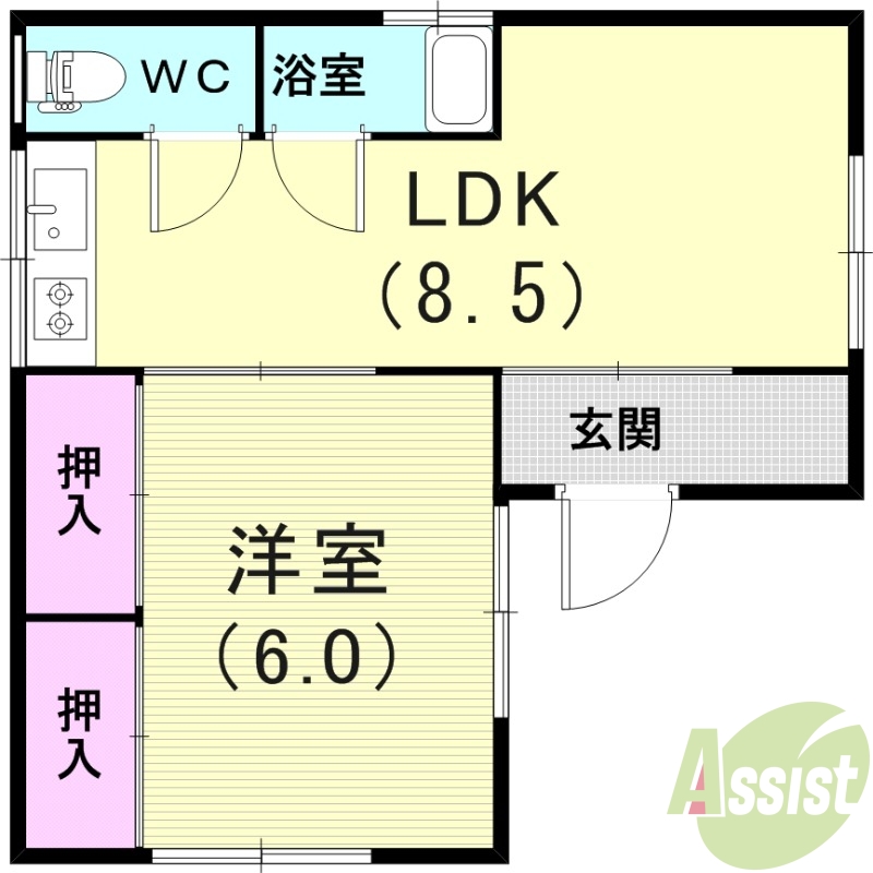 -階の間取り図