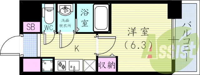 6階の間取り図