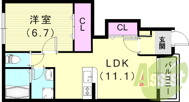 1階の間取り図
