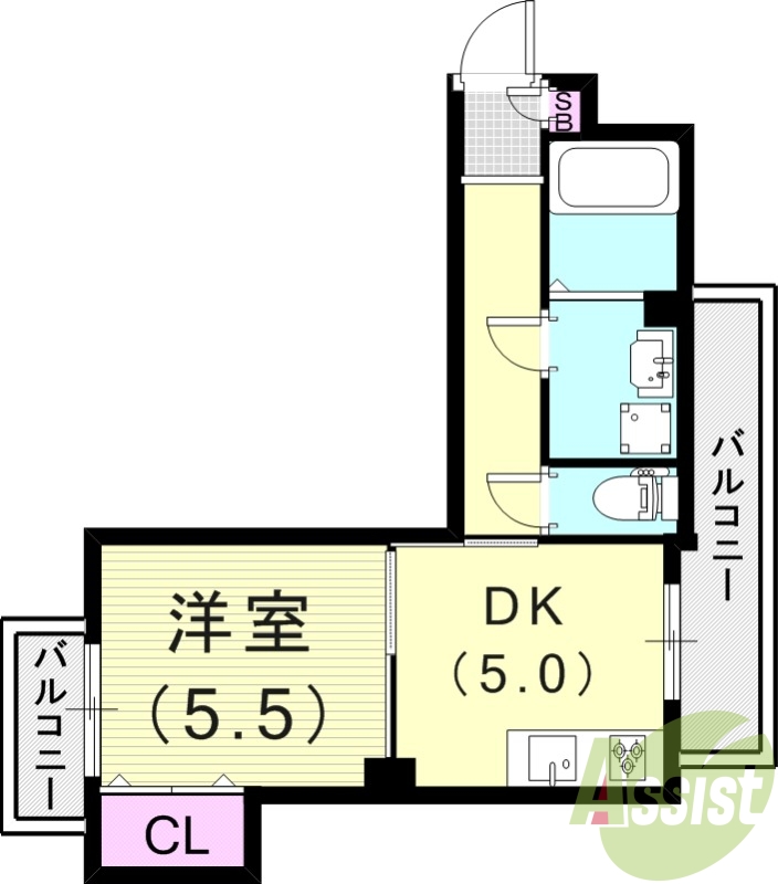1DK(30.34平米）システムキッチン・モニターフォン