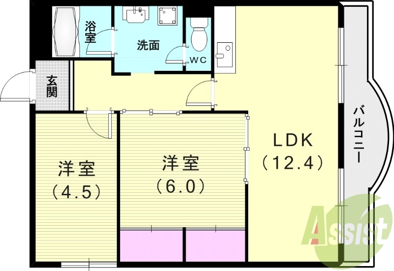 2階の間取り図