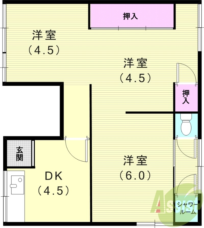 1階の間取り図