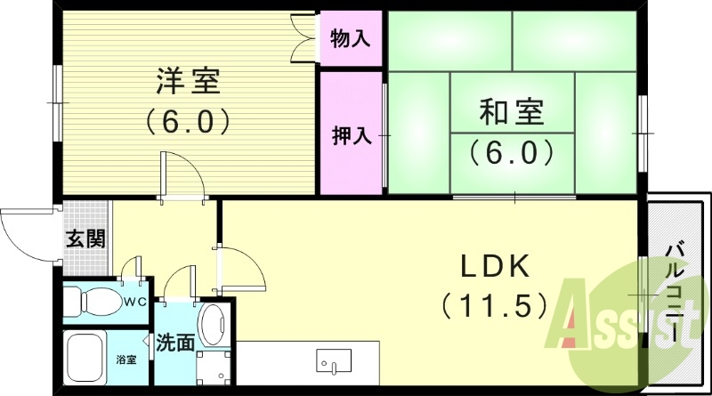 2階の間取り図