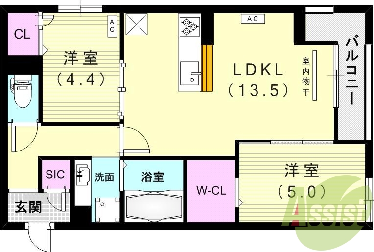 2階の間取り図