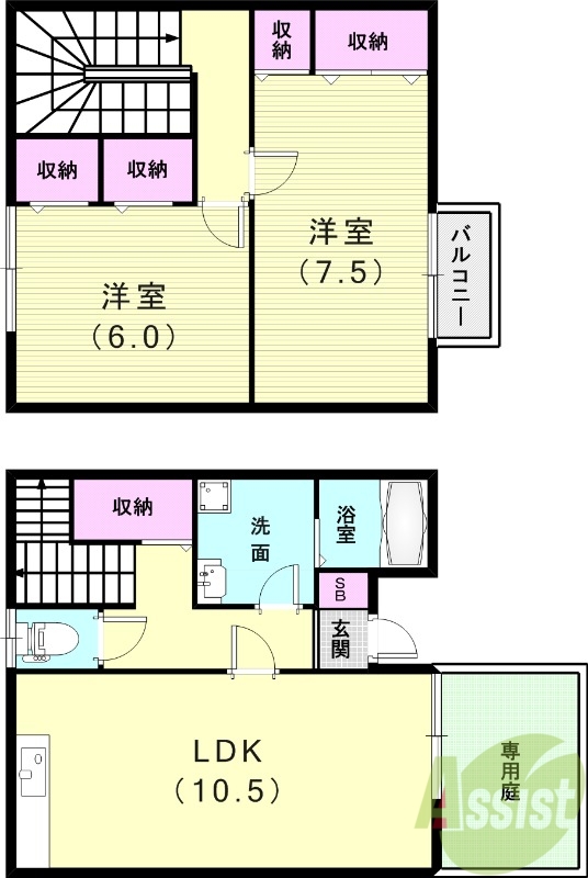 1階の間取り図
