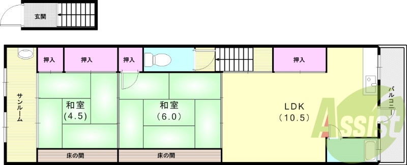 2階の間取り図