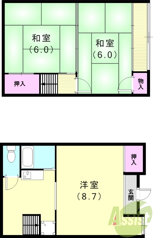 2階の間取り図