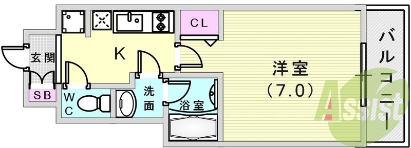 9階の間取り図