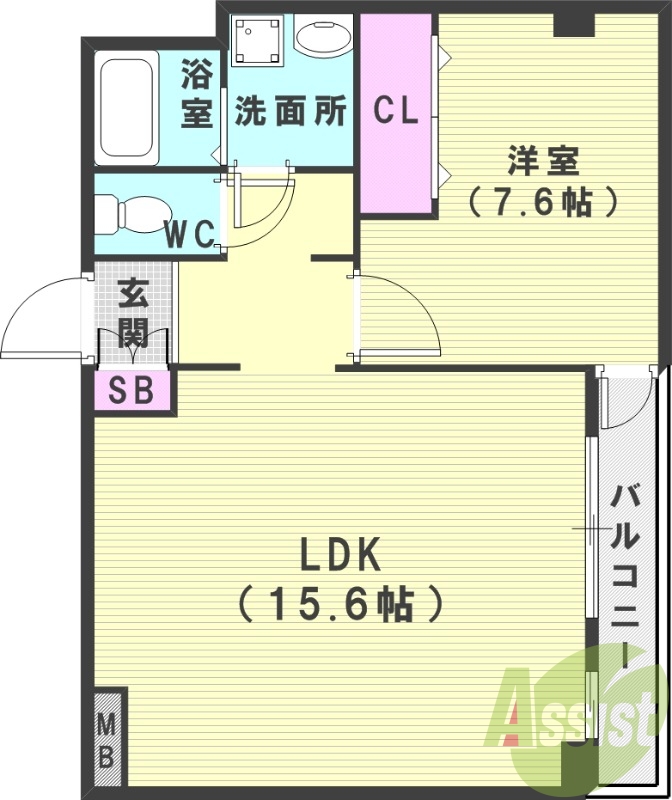 6階の間取り図