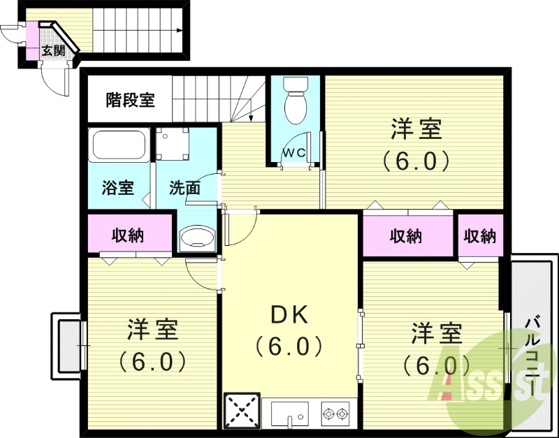 2階の間取り図