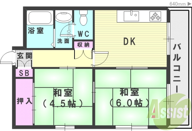 2階の間取り図
