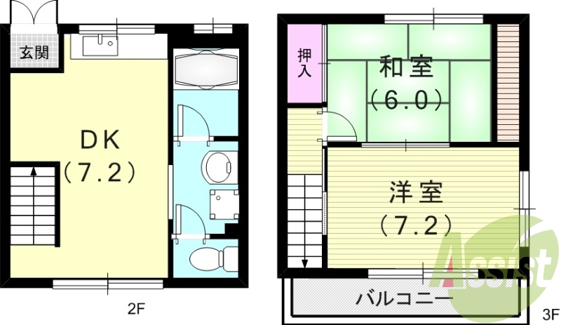 2階の間取り図