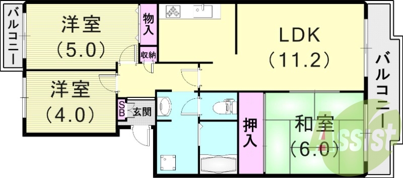 4階の間取り図