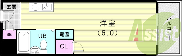 1R（１４.３１平米）ＩHコンロ・エアコン・ユニットバス