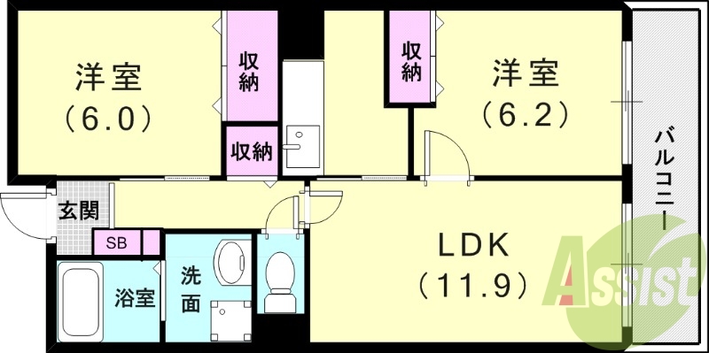 1階の間取り図