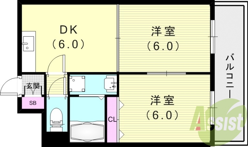 2階の間取り図