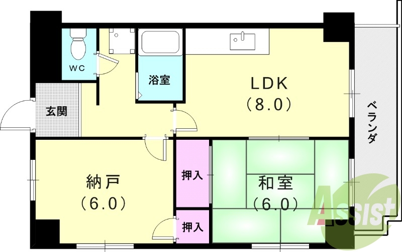 2階の間取り図