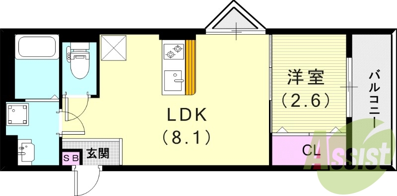 1階の間取り図
