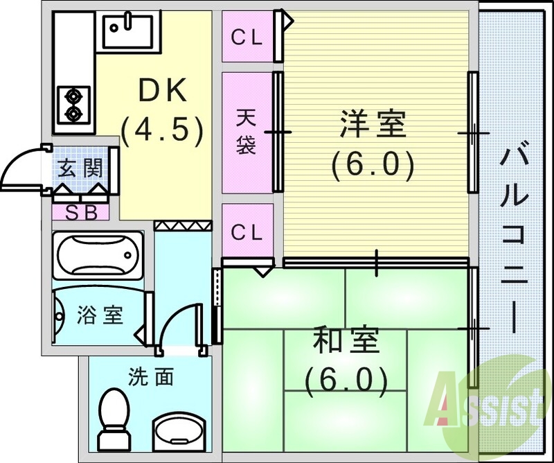 1階の間取り図