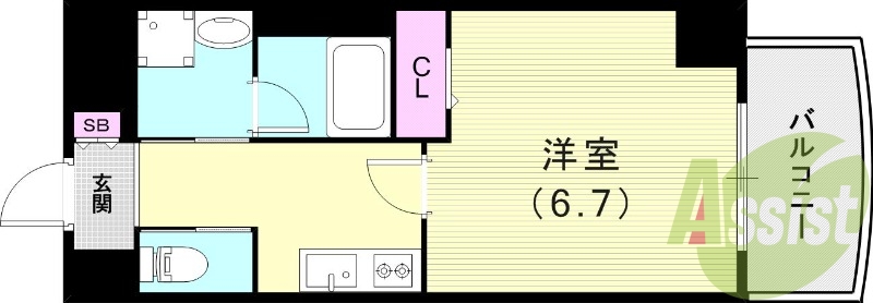 6階の間取り図