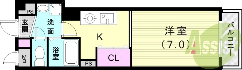 4階の間取り図