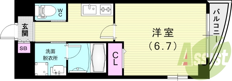 9階の間取り図