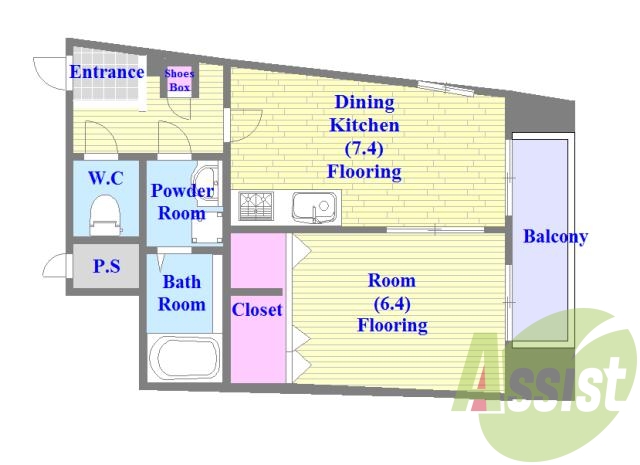 ダイニングキッチンですがリビングとして使える広さになってます