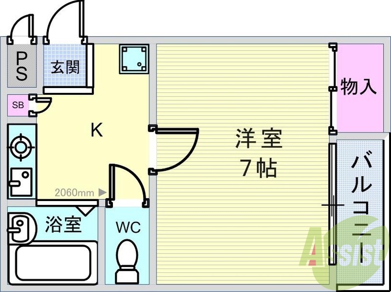 大学生、単身の方におすすめ。生活しやすい閑静な住宅街。