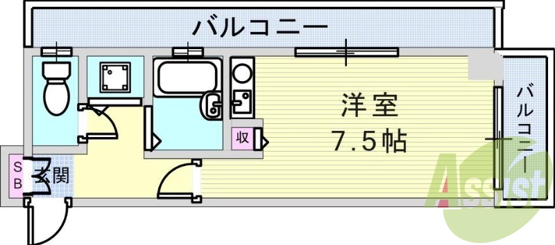 駅近　風呂・トイレ別のワンルーム