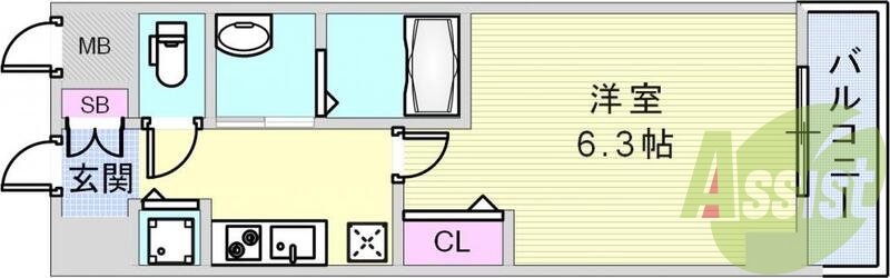 一人暮らしンいピッタリの間取り