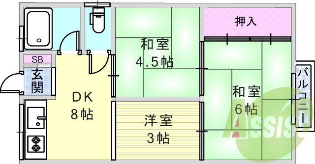 2階の間取り図