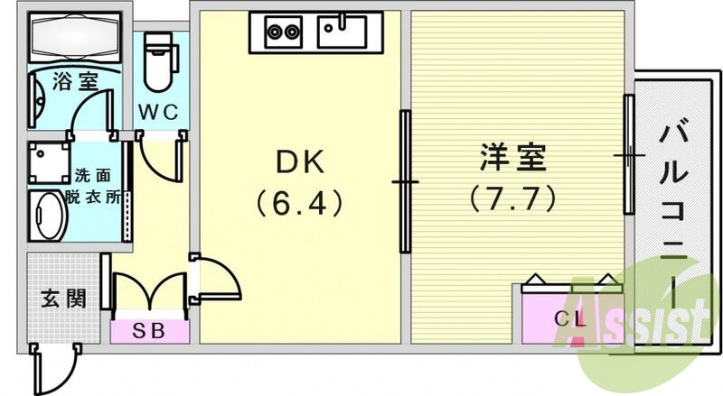 ダイニングとお部屋を分けれますね。