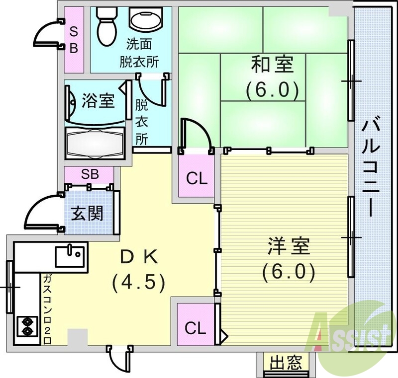 4階の間取り図