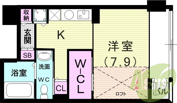 4階の間取り図